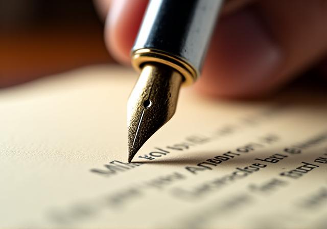 Underskrift af erhvervskontrakt